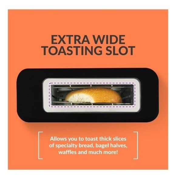 MyMini Single Slice Toaster, Black - Picture 4 of 5
